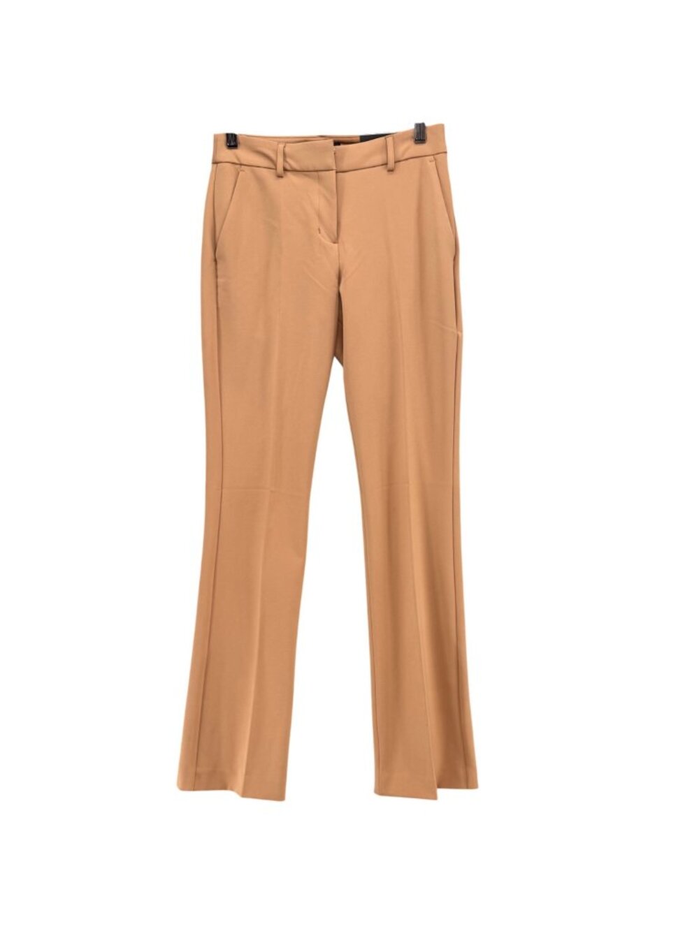 Express Columnist Boot Pants Womens Tan Khaki Flat Front Stretch Size 0 R